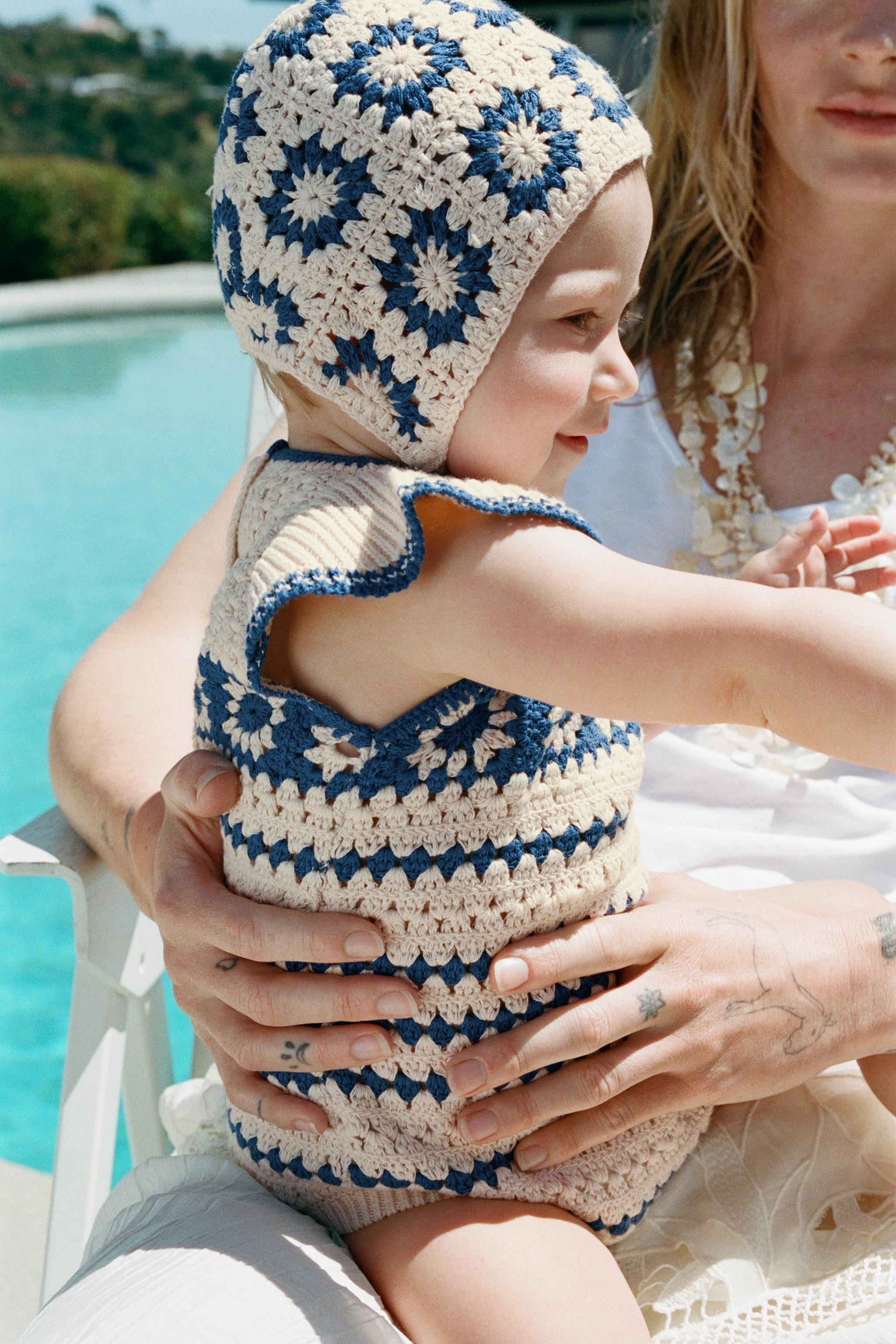 CROCHET KNIT ROMPER | Zara US