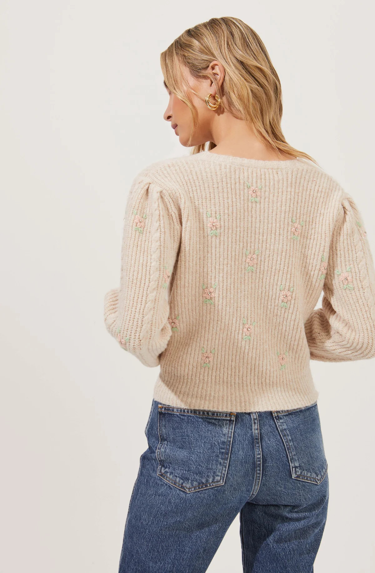 Tea Party Embroidered Flower Cardigan | ASTR The Label (US)