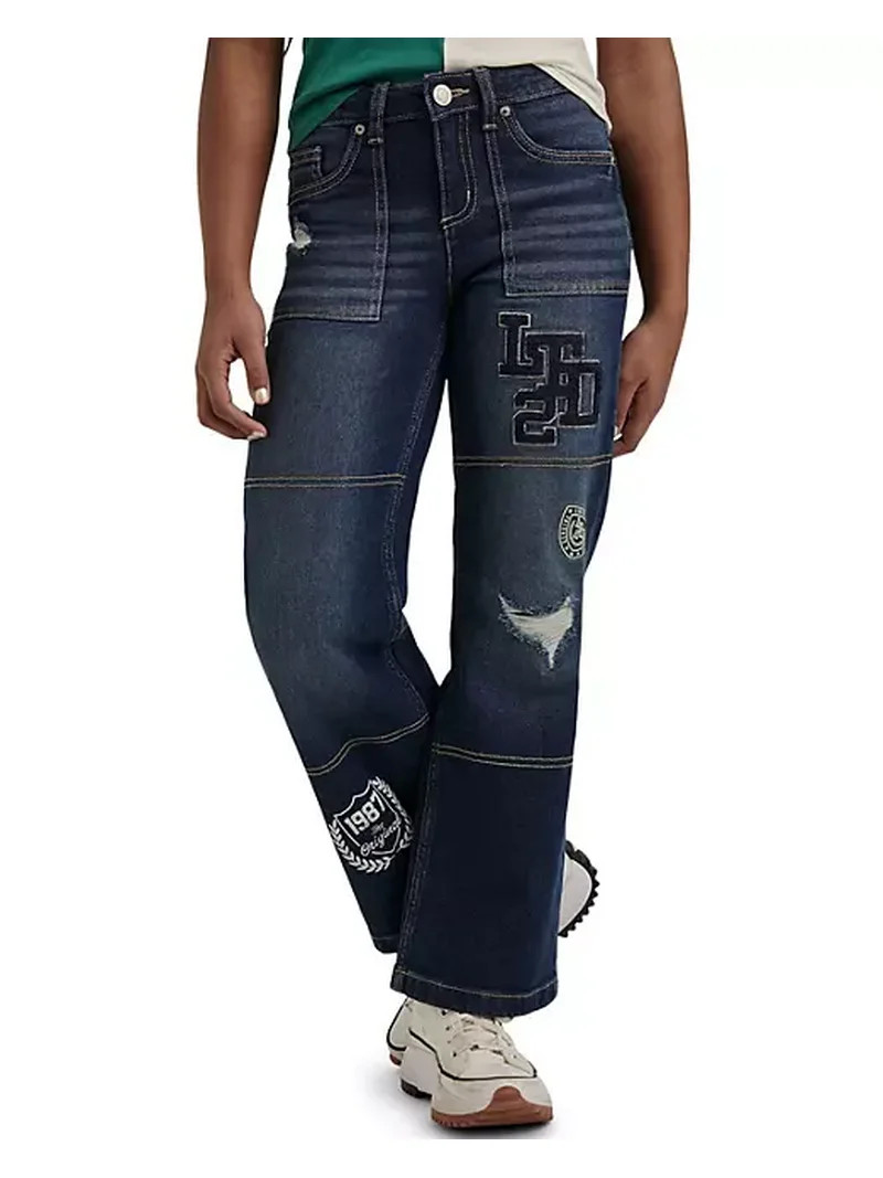 Limited Too Girls Straight Leg Denim (Dark Wash, 8) | Walmart (US)