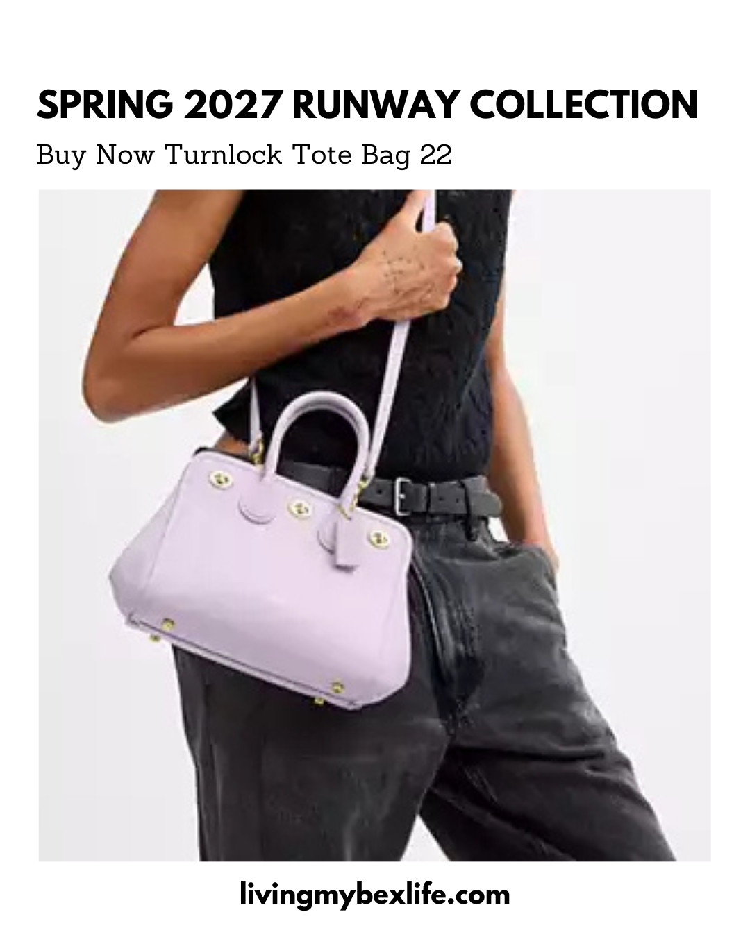 Coach Spring 2027 Runway Collection: Turnlock Tote Bag 22 || purse, handbag, it bag, structured bag, structured handbag, structured purse 

 #LTKNYFW #LTKU #LTKTravel