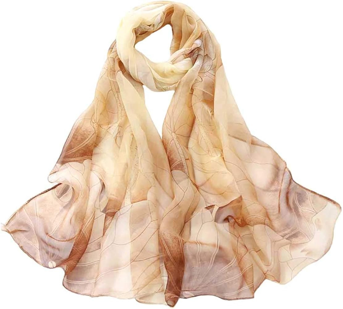 Acotavie Scarfs for Women Lightweight Fashion Scarves Print Floral Pattern Scarf Shawl Wraps | Amazon (US)