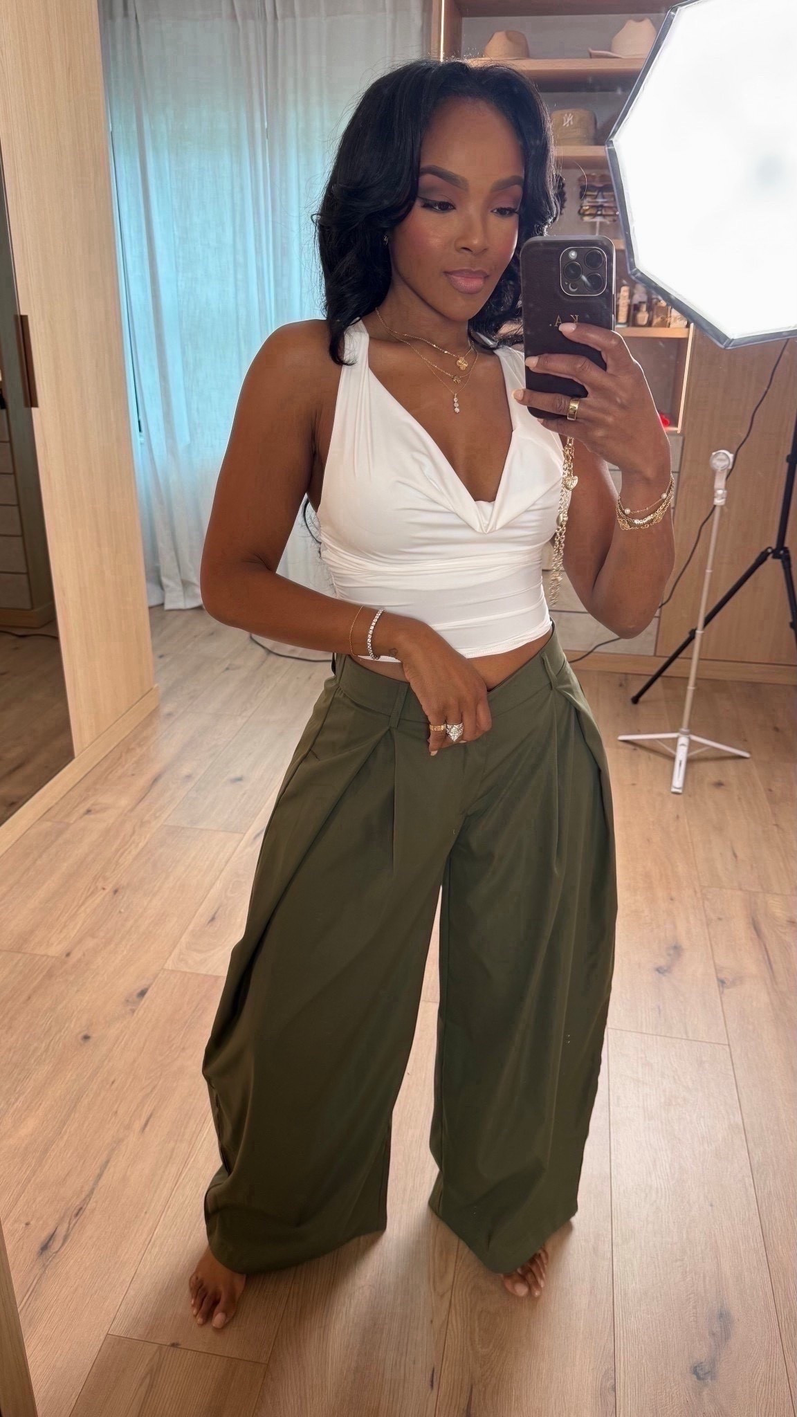 Scroll to shop!  
A chic neutral top and tailored trousers perfect for dinner or a summer event.  



#LTKgrwm #LTKPetite