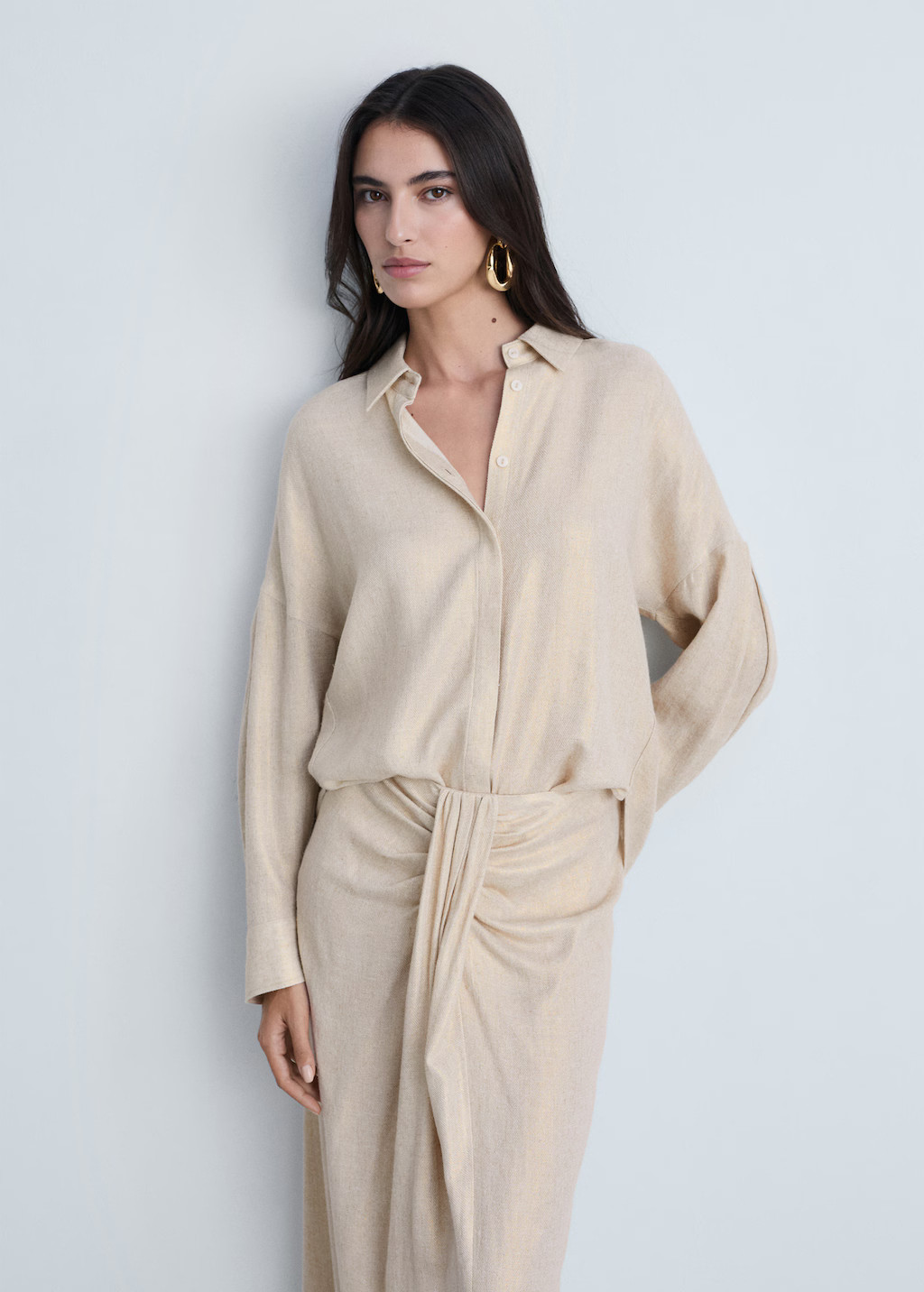 Regular linen-blend shirt | Mango (US/MX/AU)