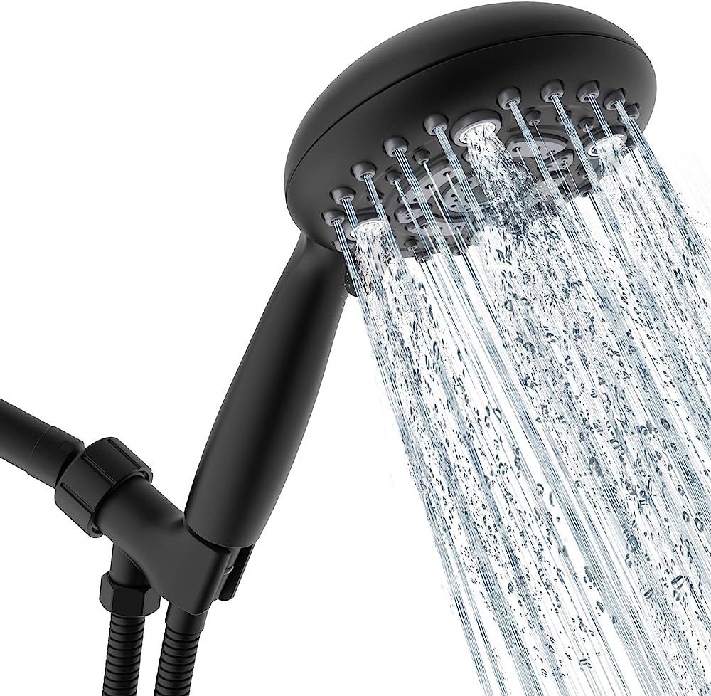 Handheld Shower Head, SR SUN RISE 6-Settings 4.8 Inches High Pressure Shower Head with 1.8 Meter/... | Amazon (US)