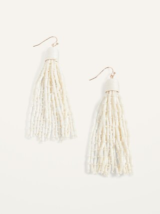 Gold-Toned Beaded Drop Earrings for Women | Old Navy (US)
