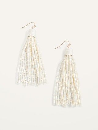 Gold-Toned Beaded Drop Earrings for Women | Old Navy (US)