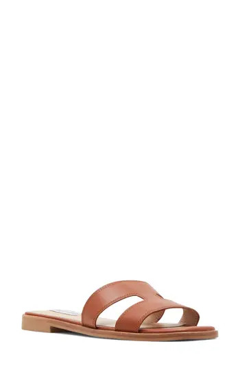 Steve Madden Hazel Slide Sandal in Cognac Lea at Nordstrom Rack, Size 8 | Nordstrom Rack