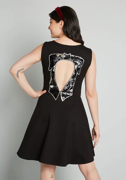 Black Bow Affair Fit And Flare Dress | ModCloth