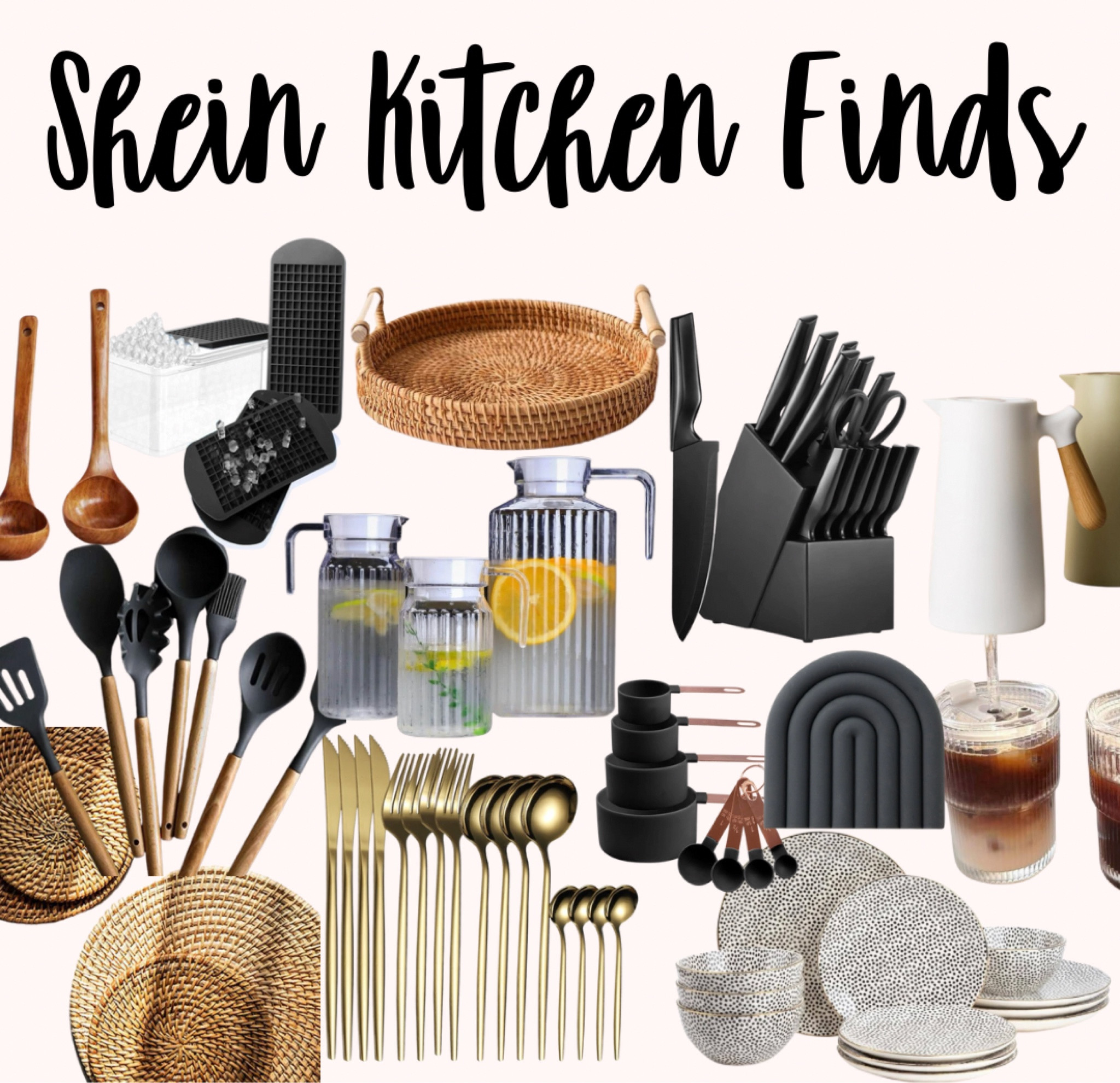 Shein Kitchen Finds! 
Everything under $60! Dish set. Knife block set. Utensils. Trivets. Placemats. Serving. Baking tools  

#LTKFind #LTKunder50 #LTKhome