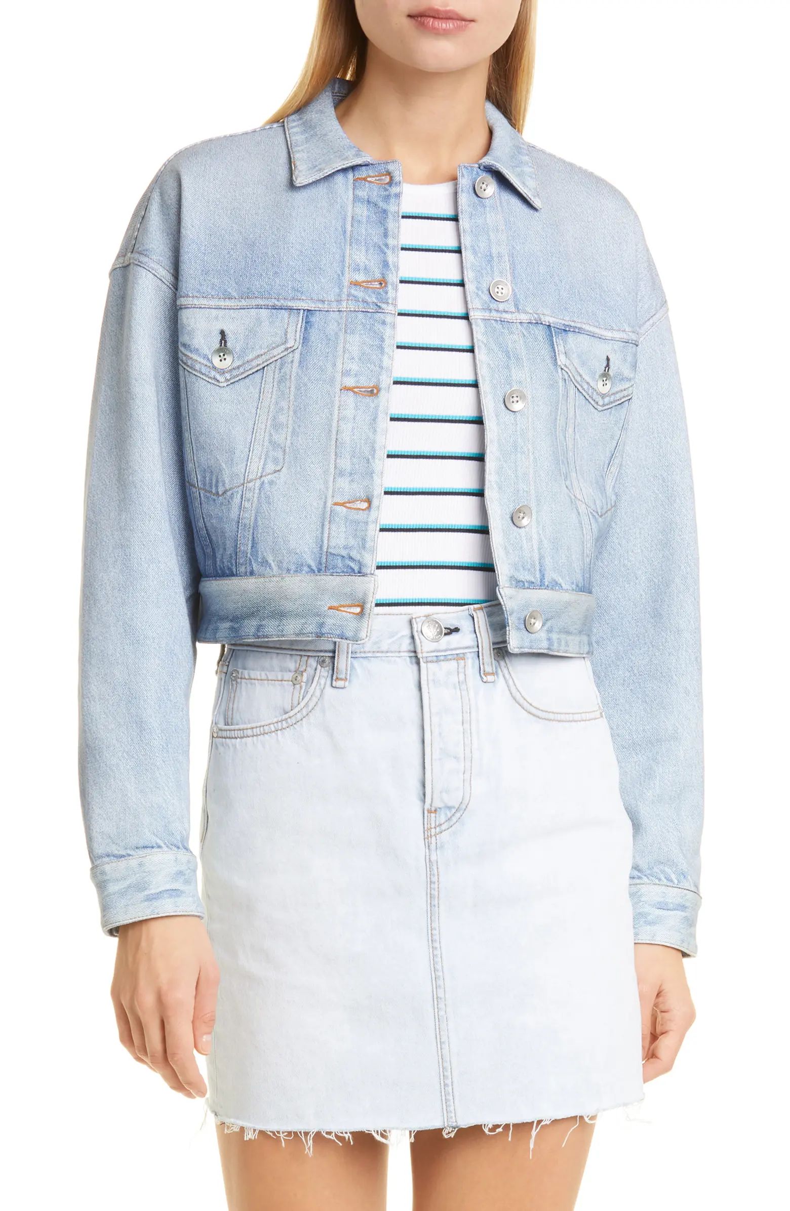 rag & bone Miramar Crop Denim Trucker Jacket | Nordstrom | Nordstrom