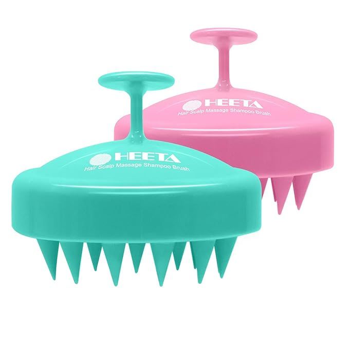 2-Pack Hair Scalp Massager Shampoo Brush, Heeta Wet and Dry Hair Scalp Brush with Soft Silicone (... | Amazon (US)
