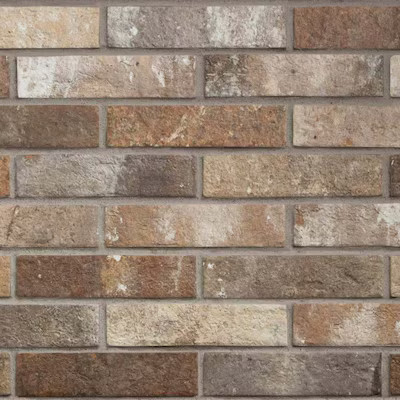The Tile Life Brick City Multicolor 2-in x 10-in Matte Porcelain Brick Look Floor and Wall Tile (... | Lowe's