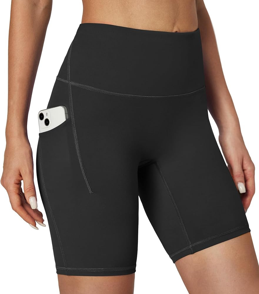IUGA 8" High Waisted Biker Shorts Spandex Shorts | Amazon (US)