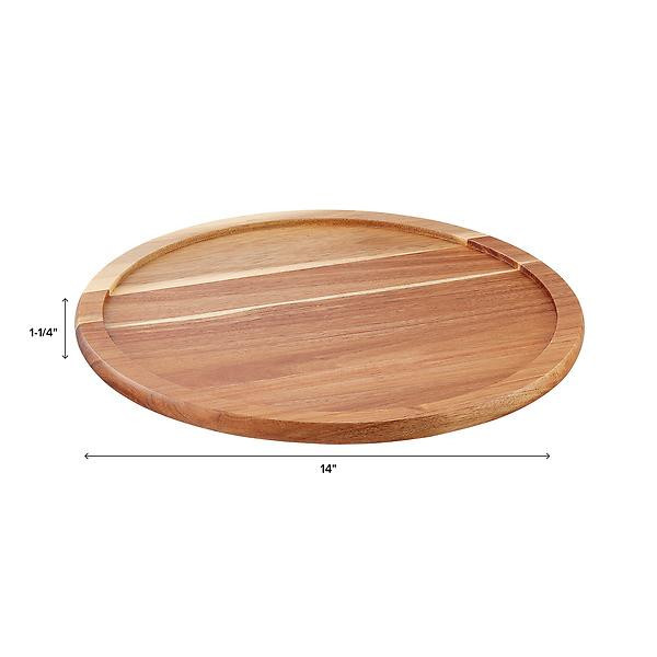 Rowan Large Acacia Turntable | The Container Store