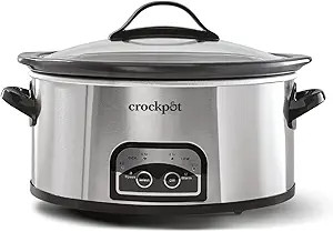 Crock-Pot 6 Quart Programmable Slow Cooker with Timer and Auto Food Warmer Setting, Stainless Ste... | Amazon (US)