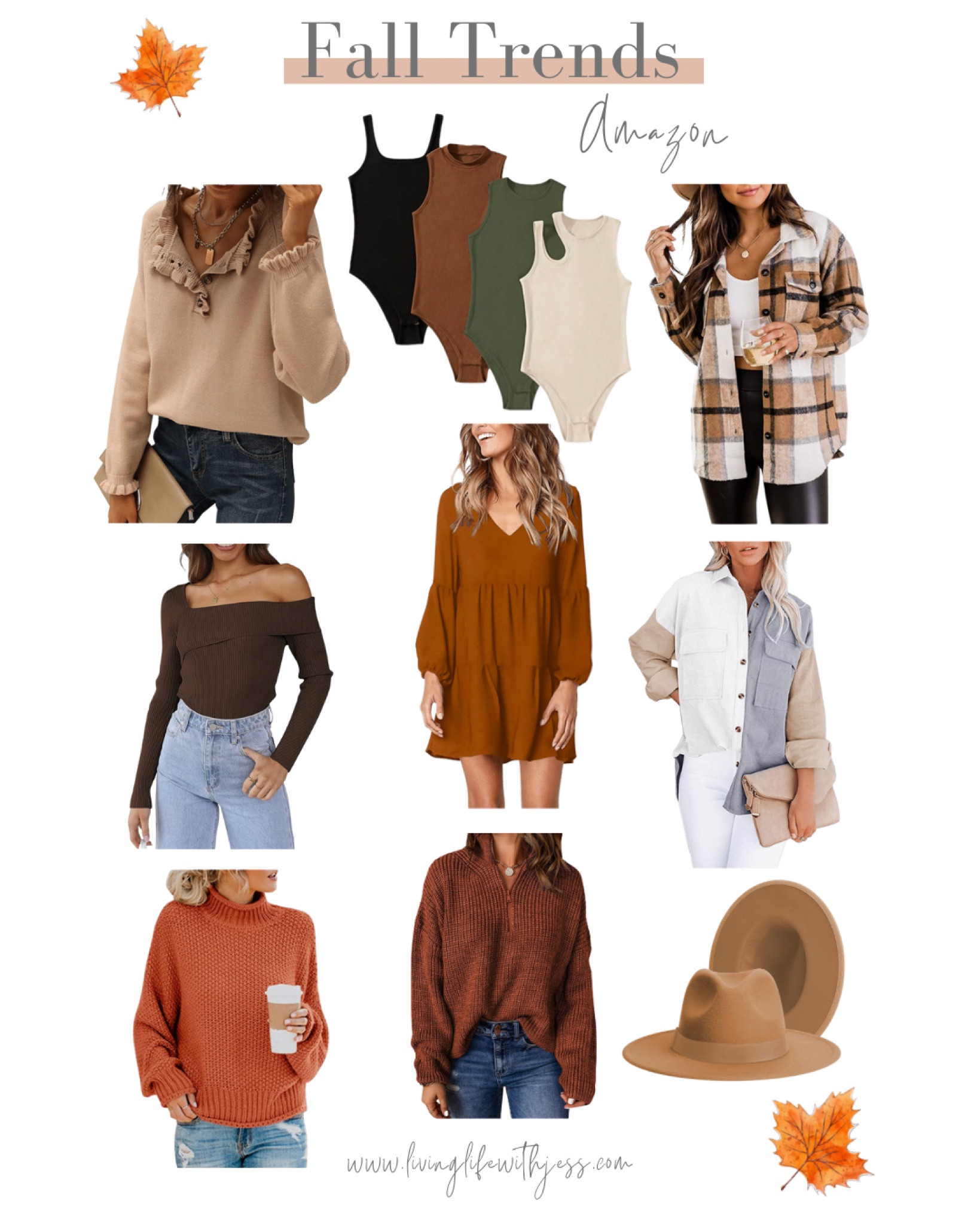Fall trends from Amazon, sweaters, fall sweaters, fall dress, fall bodysuits, Shacket

#LTKunder50 #LTKSeasonal #LTKstyletip