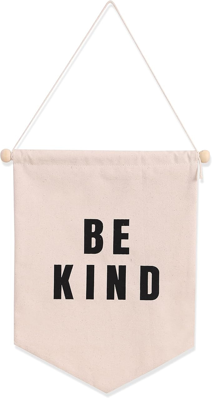Be Kind Printed Banner Wall Hanger,Pendant Home Decor Handmade Gifts, Heirloom, Vintage Look. Be ... | Amazon (US)
