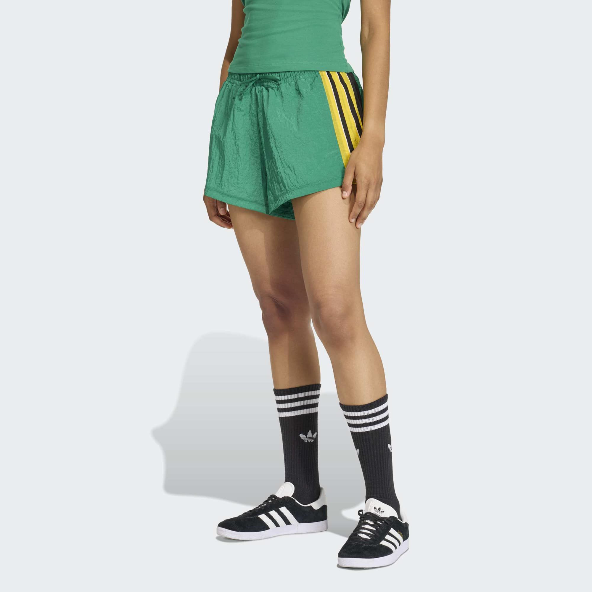 adidas Originals Women's Santiago Woven Shorts, Medium, Off White | DICK'S Sporting Goods