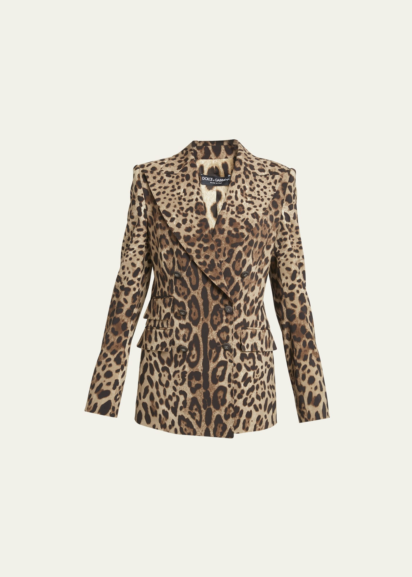 Dolce&Gabbana Leopard Print Double-Breasted Blazer Jacket | Bergdorf Goodman