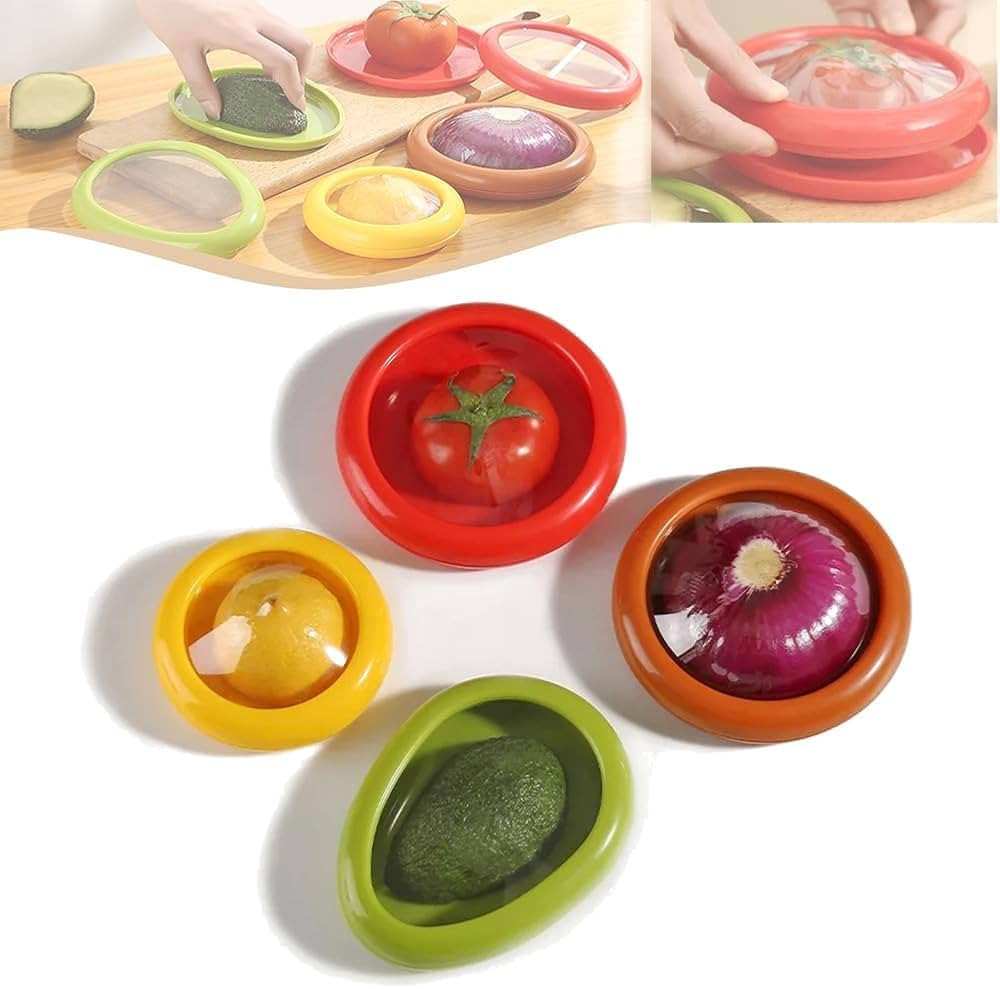 Silicone Fruit Storage Box, 2024 New Silicone Fruit Storage Containers, Set of 4 Reusable Storage... | Amazon (US)