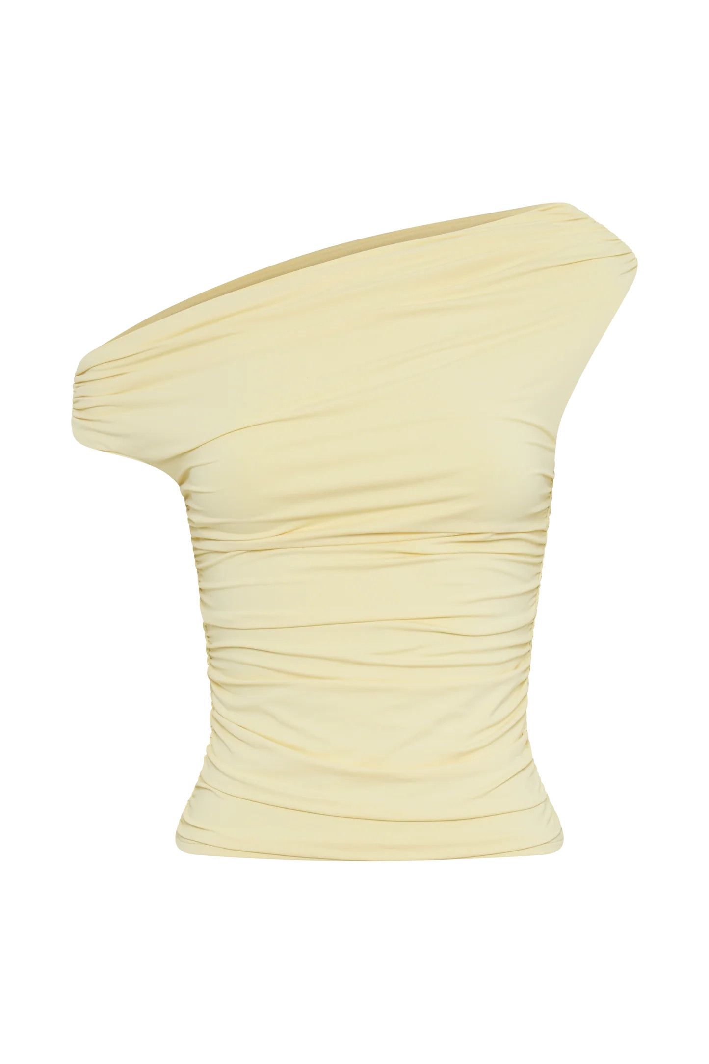Alayna Recycled Nylon Ruched Top - Lemon | MESHKI US