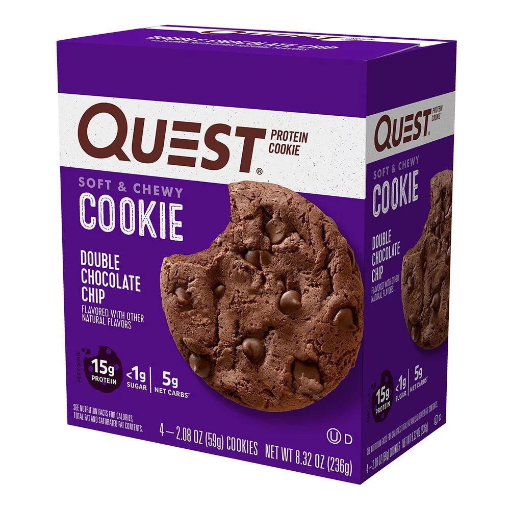 Quest Protein Cookie - 4pk Double Chocolate Chip - Walmart.com | Walmart (US)