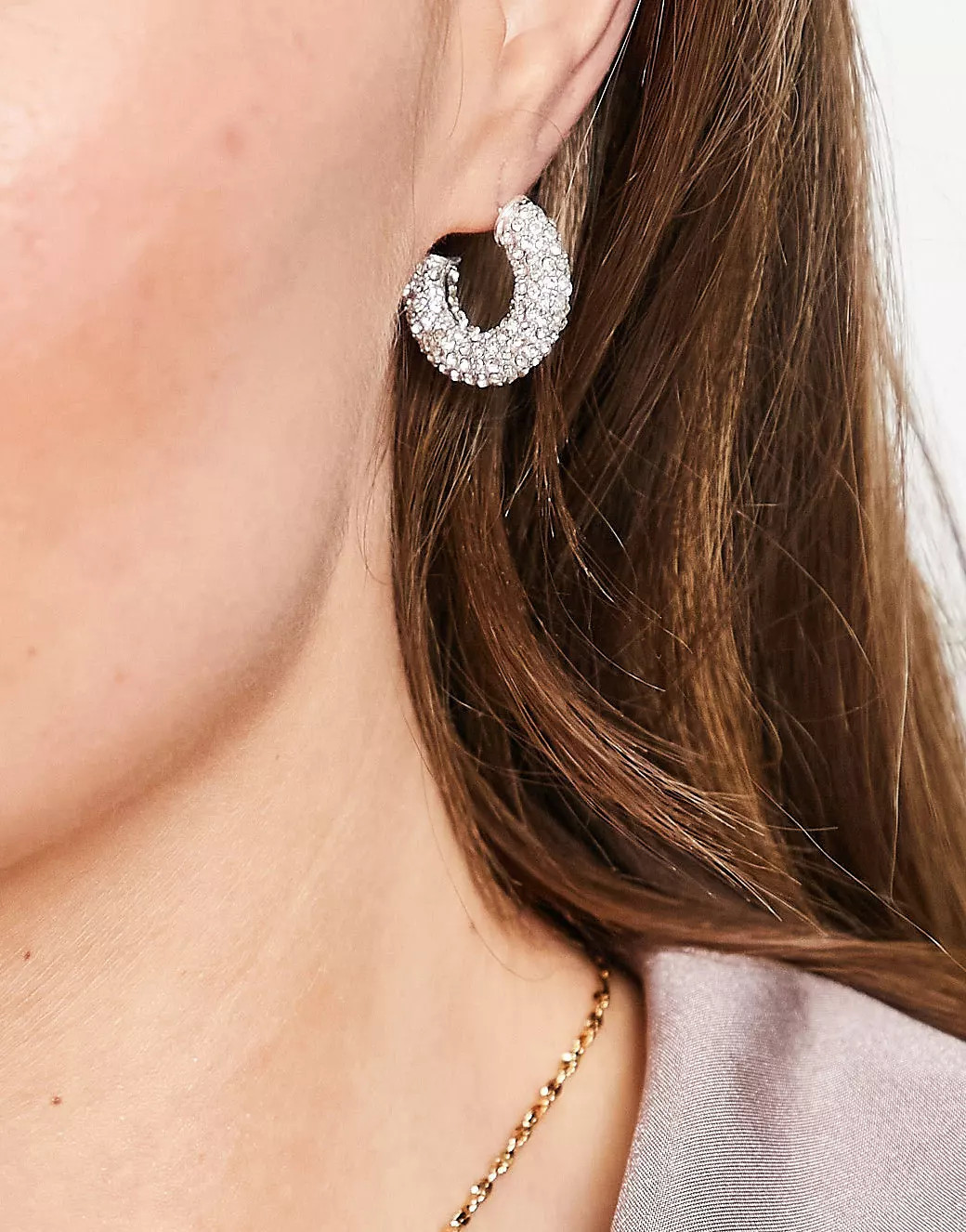 True Decadence - Anneaux chunky ornés de strass - Argenté | ASOS (Global)