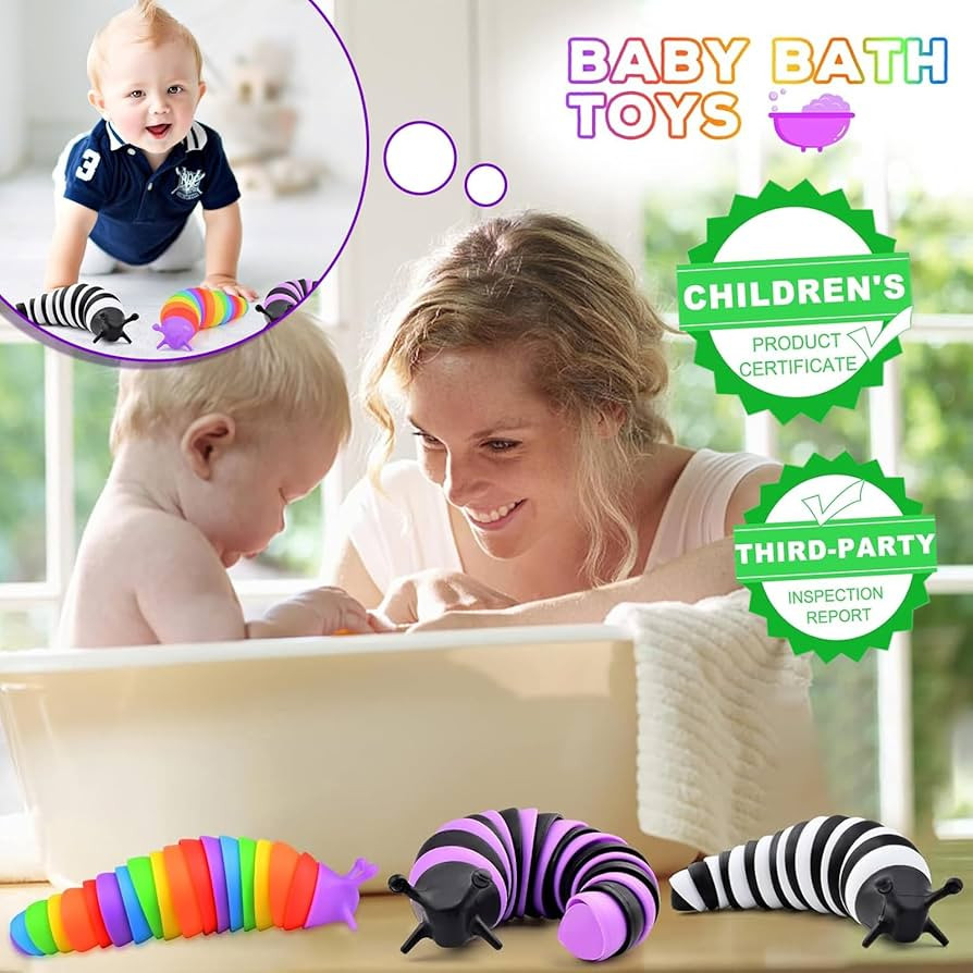 Cevioce Fidget Slug Toy 3Pcs Autism Sensory Toys for Autistic Children Toddler Airplane Car Trave... | Amazon (US)