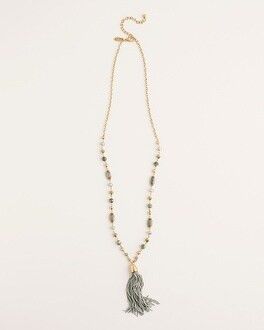 Green Pendant Tassel Necklace | Chico's