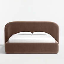 Adelaide Curved Upholstered King Bed | Crate & Barrel | Crate & Barrel