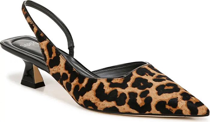 Devin Slingback Half D'Orsay Pointed Toe Kitten Heel Pump (Women) | Nordstrom