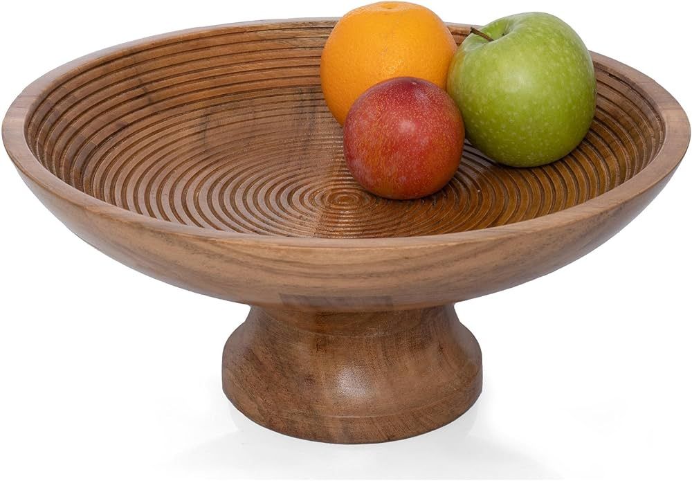 Folkulture Wood Fruit Bowl or Rustic Fruit Bowls for Farmhouse Décor, Fruit Bowl for Kitchen Cou... | Amazon (CA)