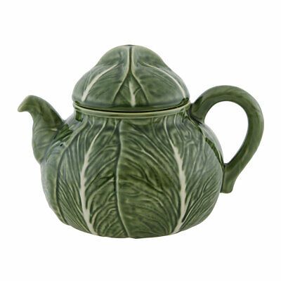 BORDALLO PINHEIRO Cabbage Teapot Pottery Authentic Portuguese Ceramics | eBay US