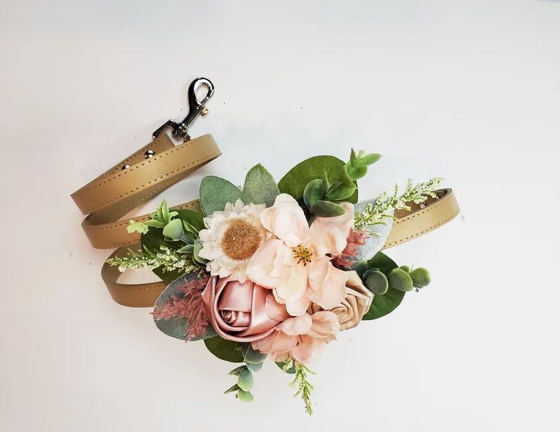 Succulent Wedding Collar | Succulent Flowers  | S M L XL XXL | Flower Dog collar | Wedding Dog Co... | Etsy (US)