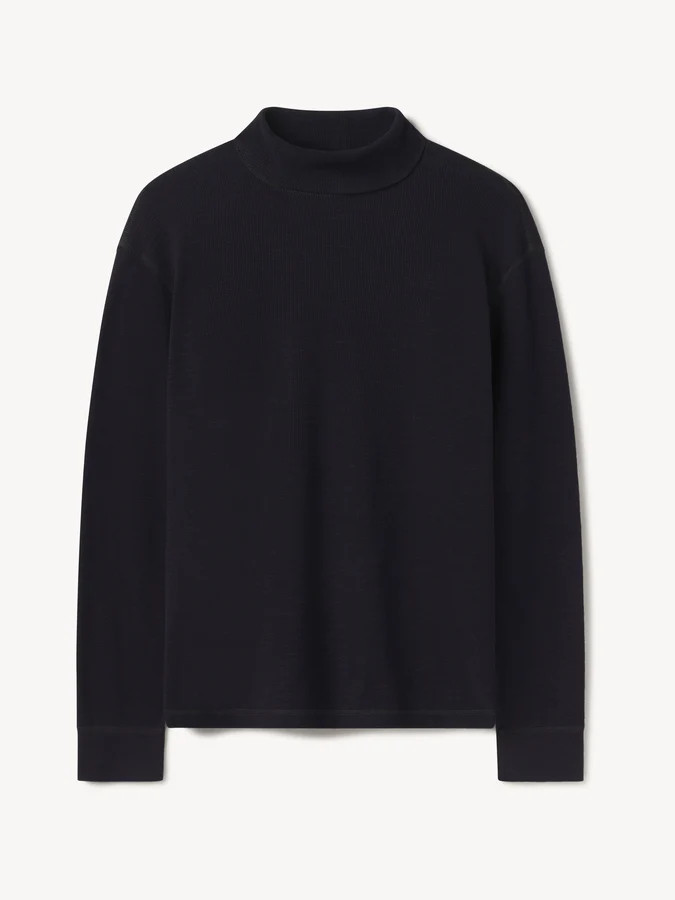 Slub Waffle Banded Turtleneck | Buck Mason