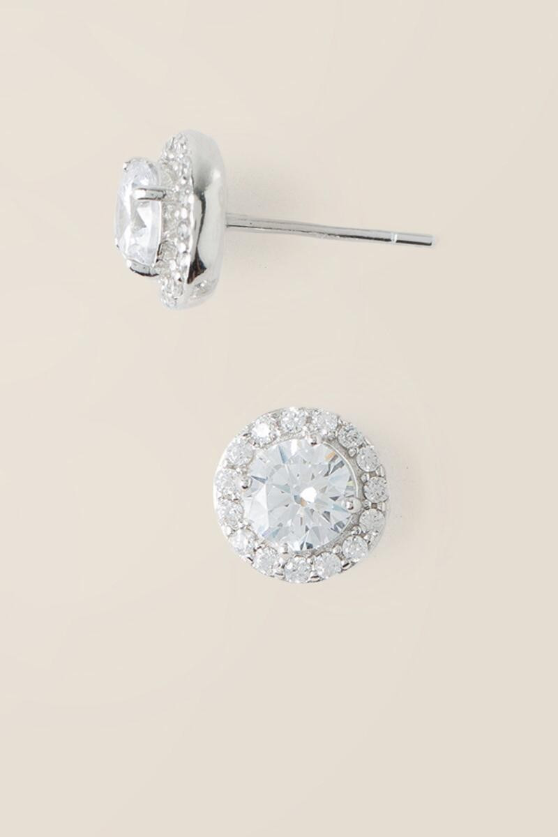 Tina Sterling Silver Crystal Studs | Francesca’s Collections