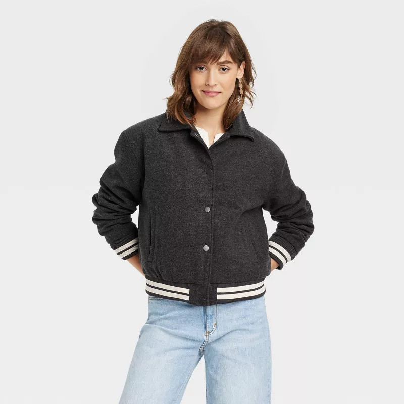 Women's Varsity Bomber Jacket - Universal Thread™ | Target