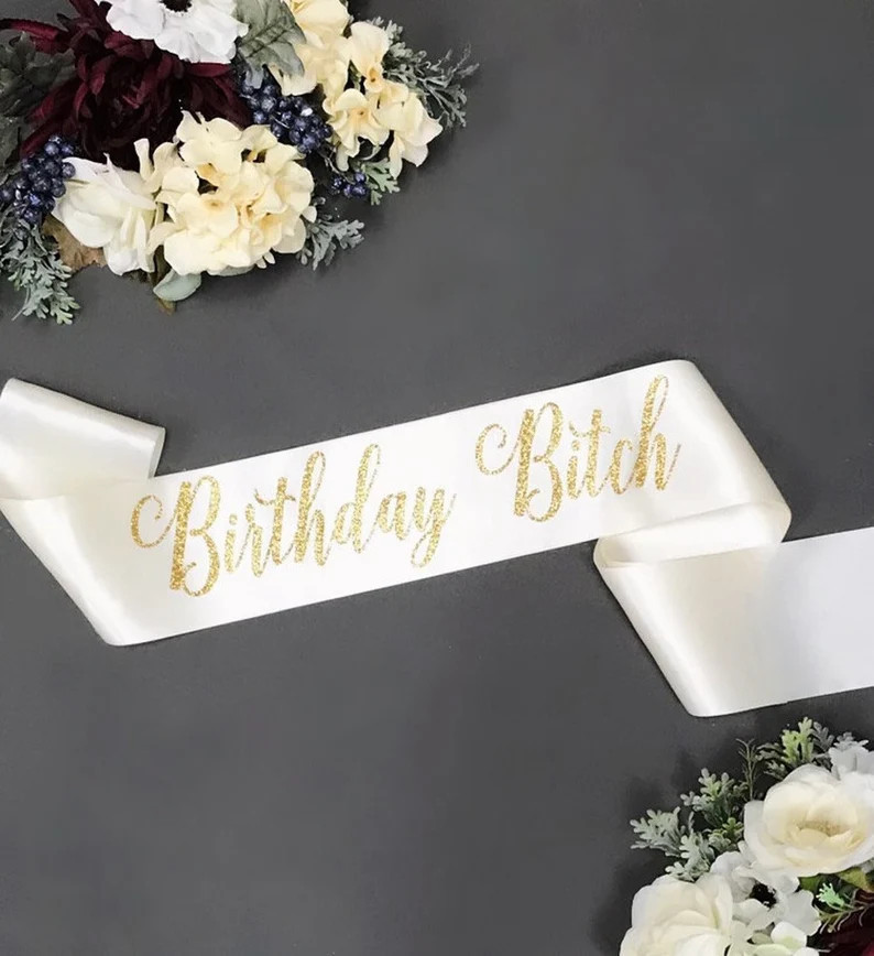 Satin Birthday Bitch Sash - Birthday Queen - Birthday Sash - 30th Birthday - 21st Birthday - Birt... | Etsy (US)