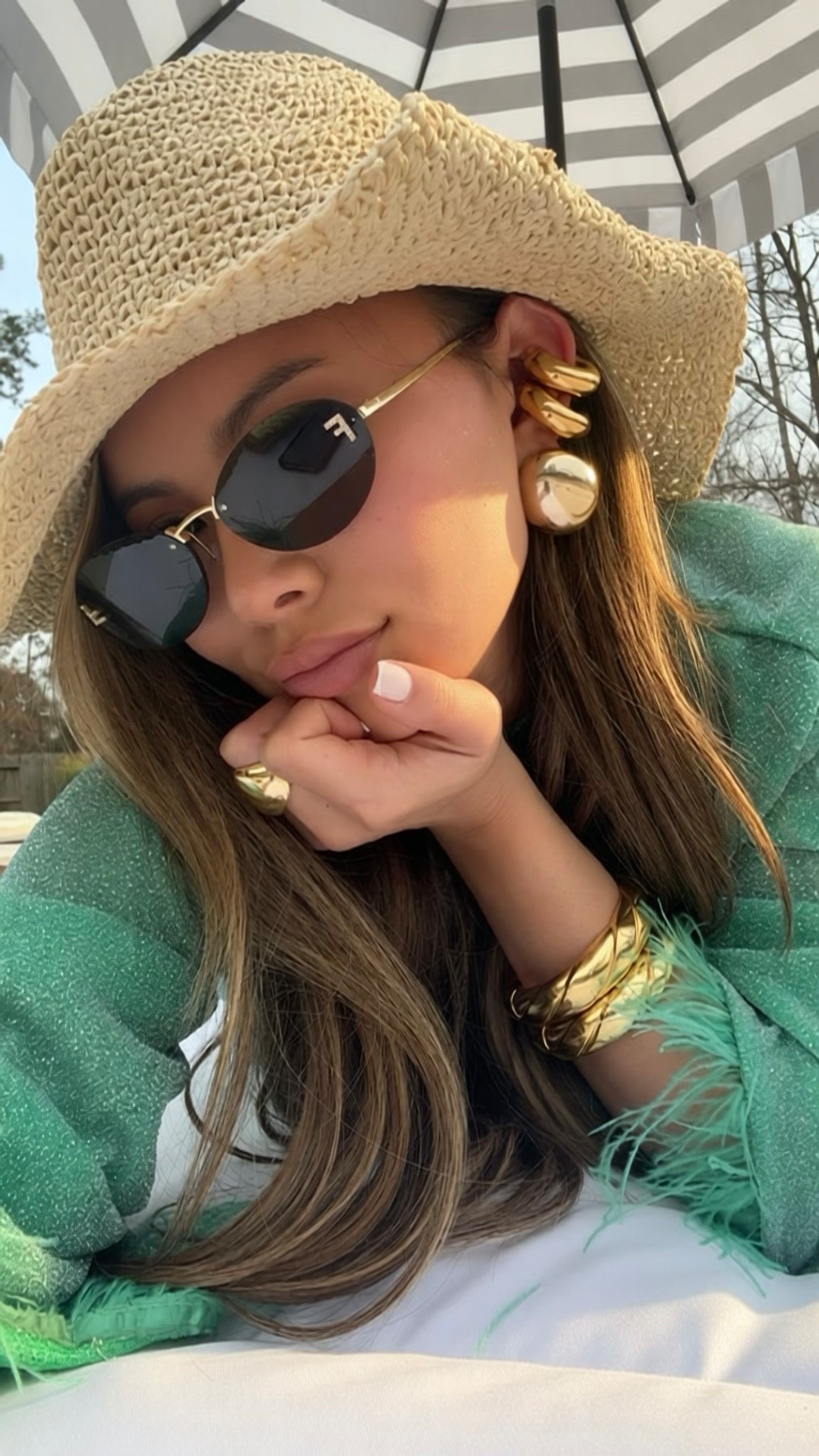 Found a dupe for the Monday swimwear exhuma hat at target!