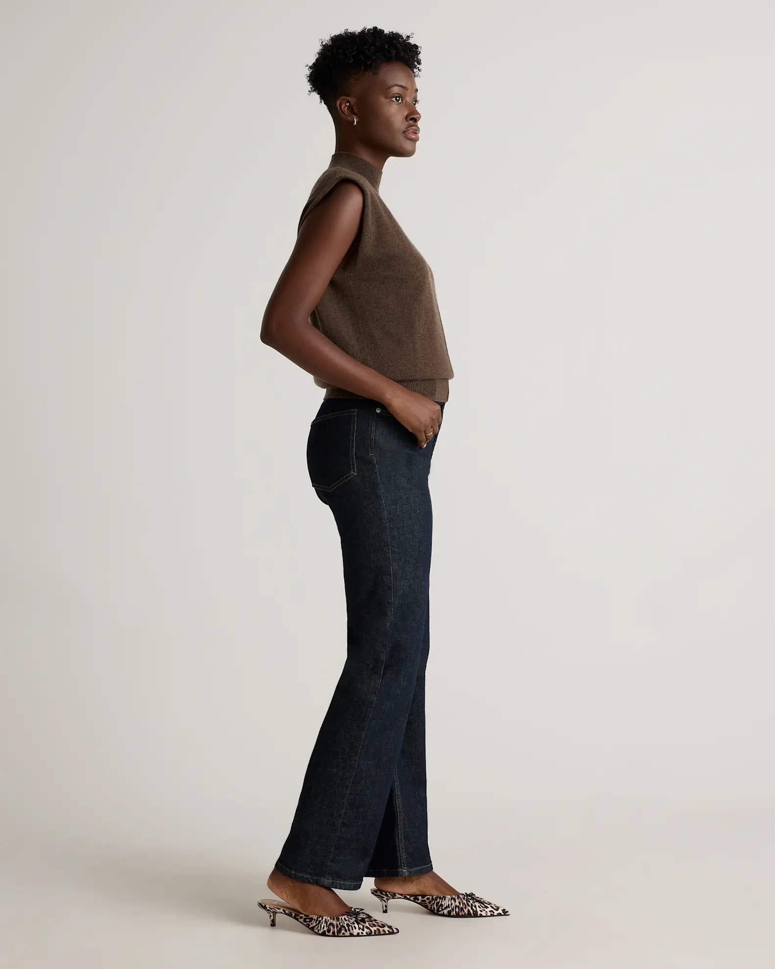 Mongolian Cashmere Padded-Shoulder Sweater Tank | Quince