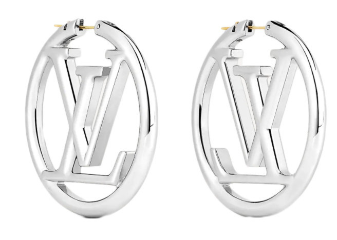 Women's Louis Vuitton Louise Hoop Earrings in Silver | StockX