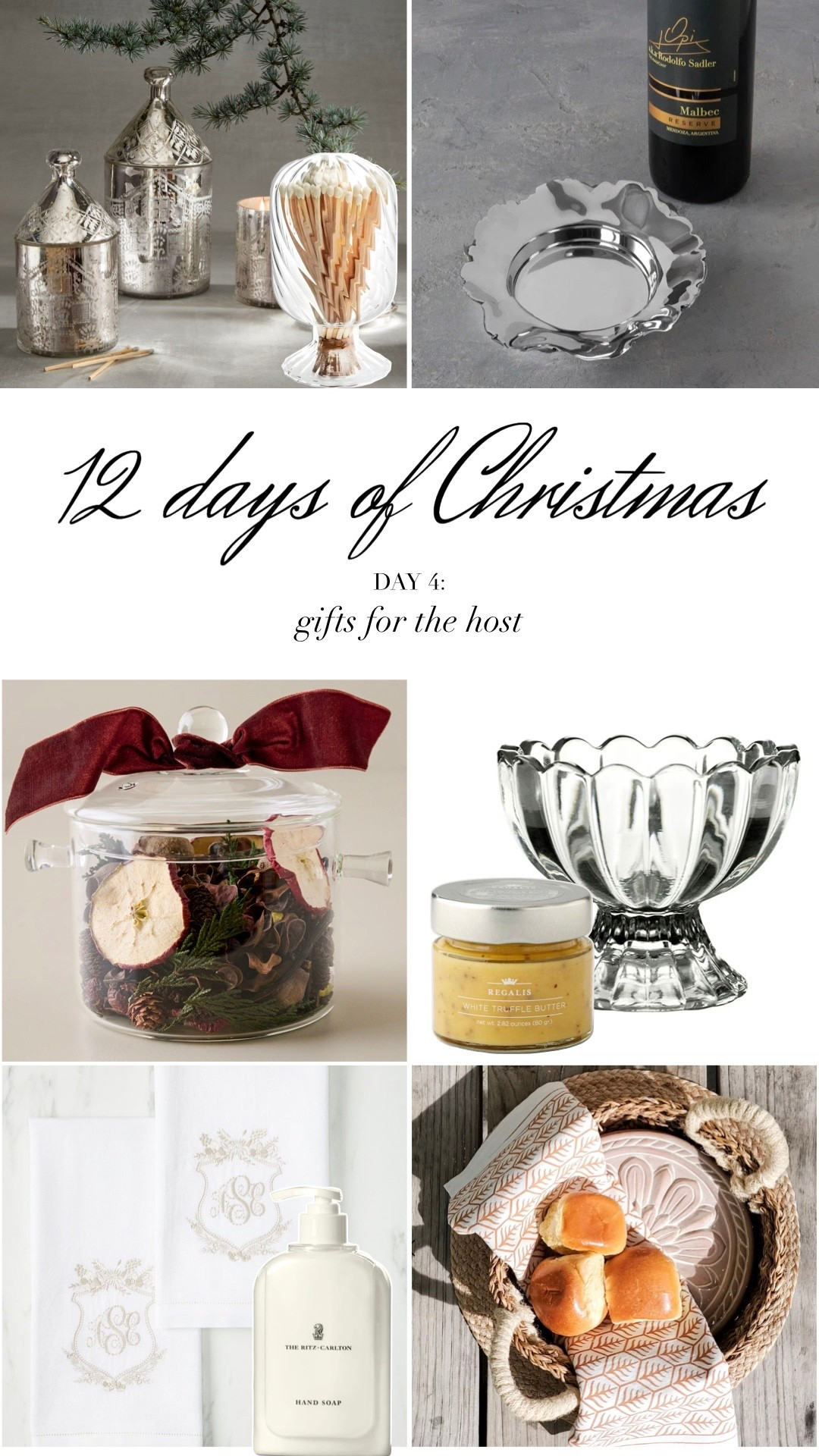 12 days of Christmas: curated gift ideas for everyone on your list! 

Day 4: gifts for the host

#LTKHome #LTKHoliday #LTKGiftGuide