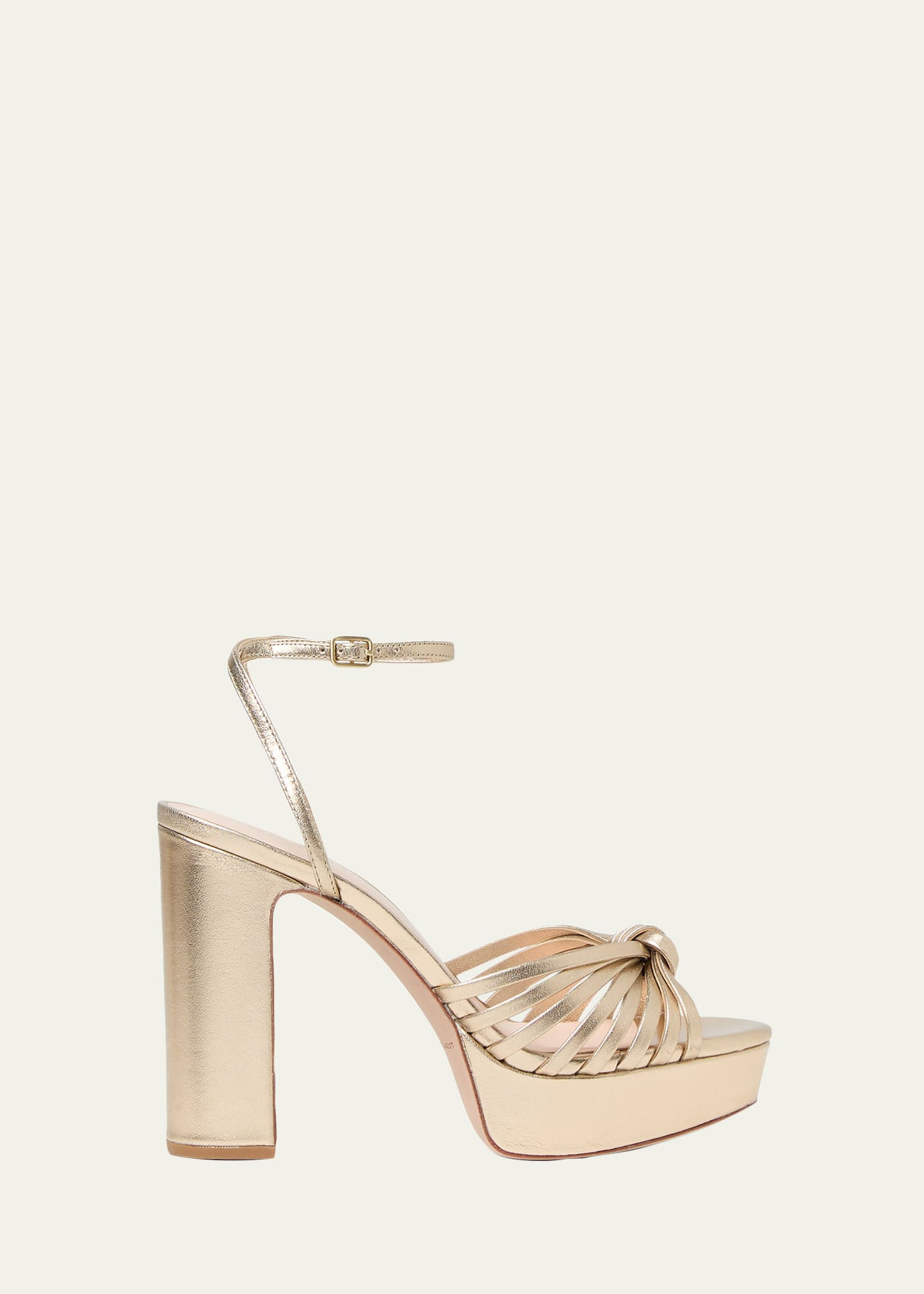 Loeffler Randall Rivka Metallic Knot Platform Sandals | Bergdorf Goodman