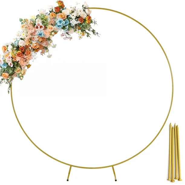 Garfans Wedding Arch Circle Balloon Arch Frame Round Backdrop Stand for Parties Birthday Wedding ... | Walmart (US)