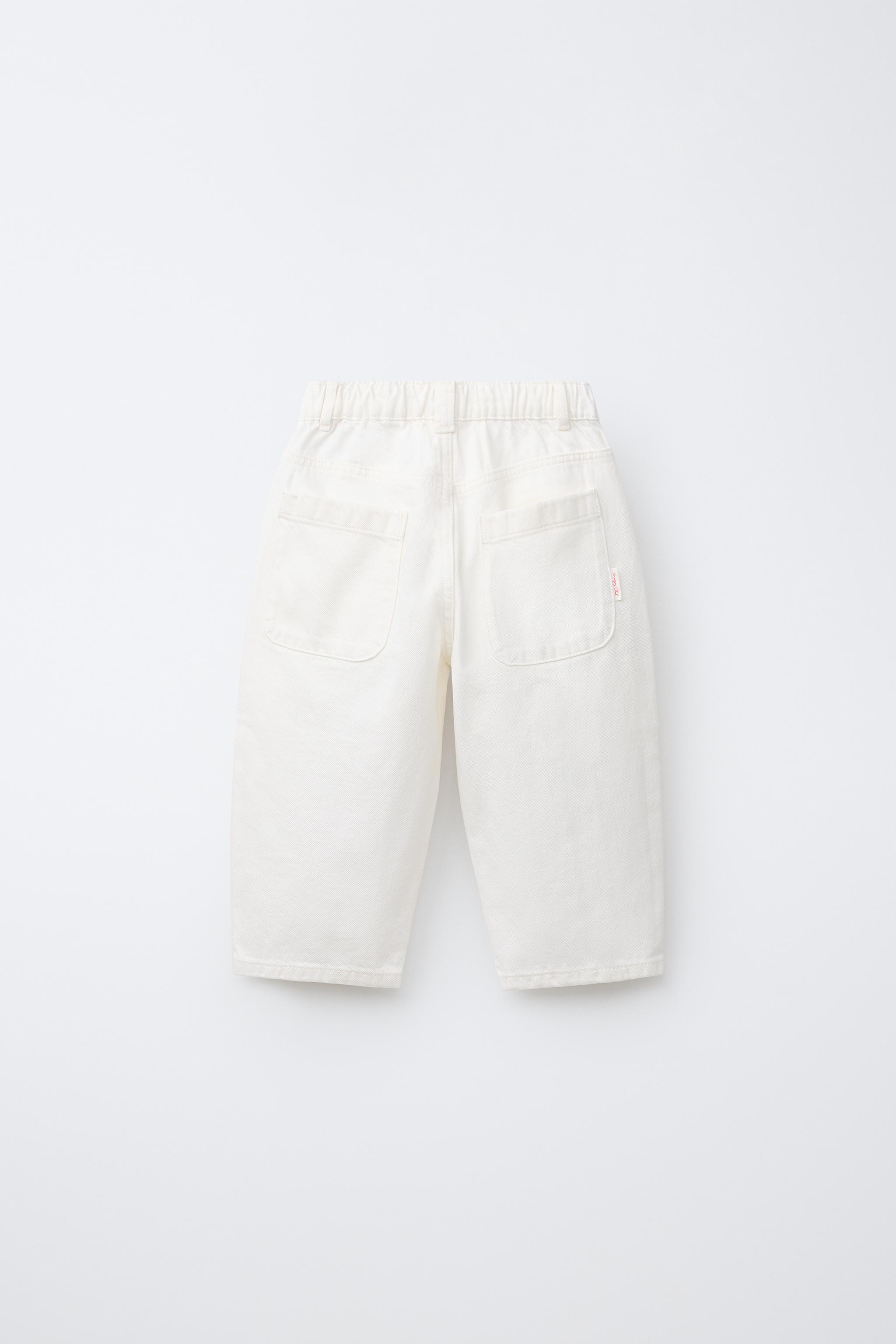 SNOOPY PEANUTS™ EMBROIDERED RELAXED TWILL PANTS | Zara US