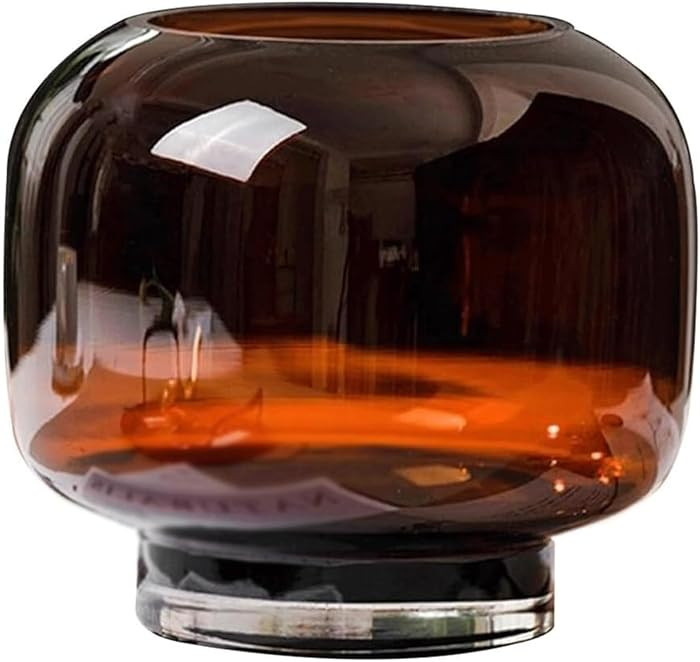 Vase for Flowers Large-Diameter Round Vase Modern Clear Glass Home Decoration for Weddings Unique... | Amazon (US)