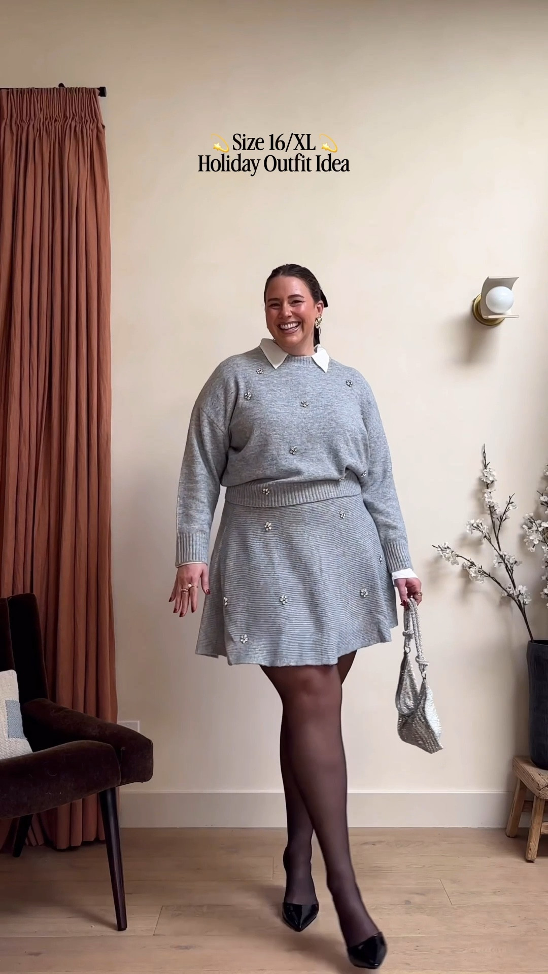 I’m in an XL in both pieces! 

#LTKMidsize #LTKgrwm #LTKHoliday