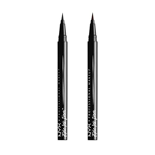 NYX PROFESSIONAL MAKEUP Epic Ink Liner, Waterproof Liquid Eyeliner - Black (Pack Of 2), Vegan Formula | Amazon (US)