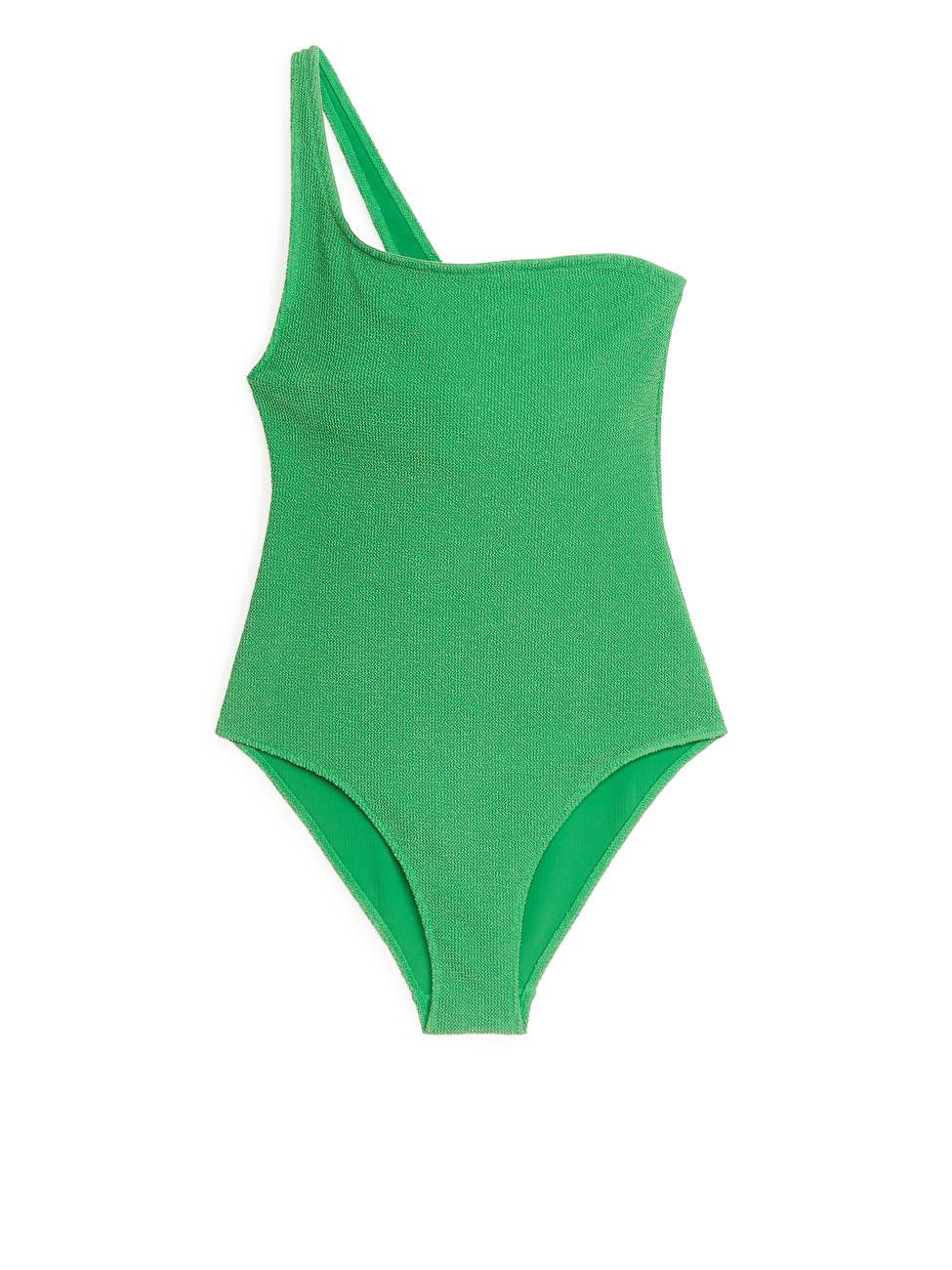 Asymmetrical Swimsuit - Green - ARKET GB | ARKET