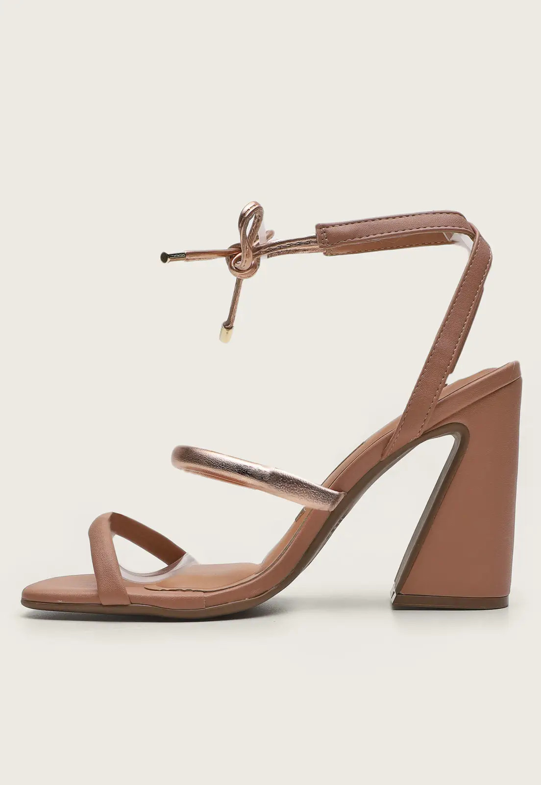 Sandália Vizzano Tira Metalizada Bege | Dafiti (BR)